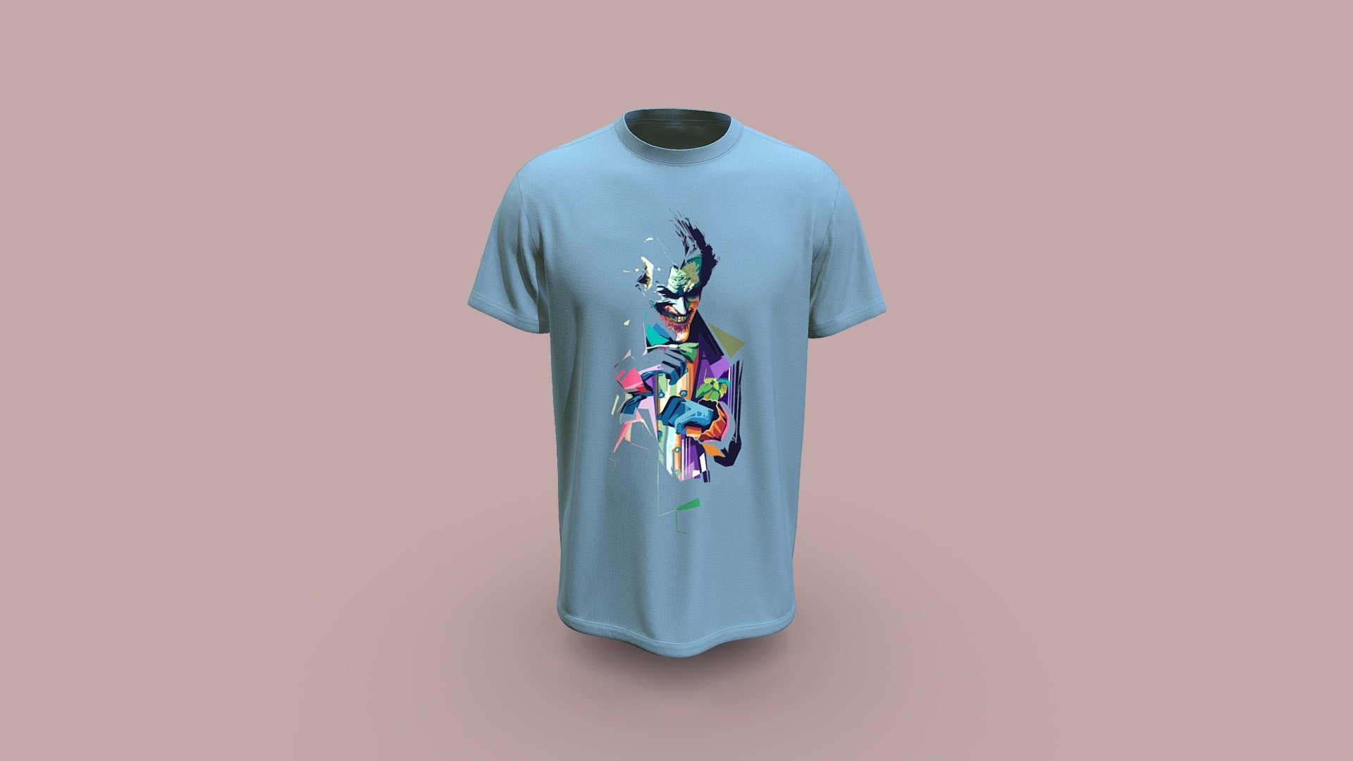 Blue Tee Design 3d model