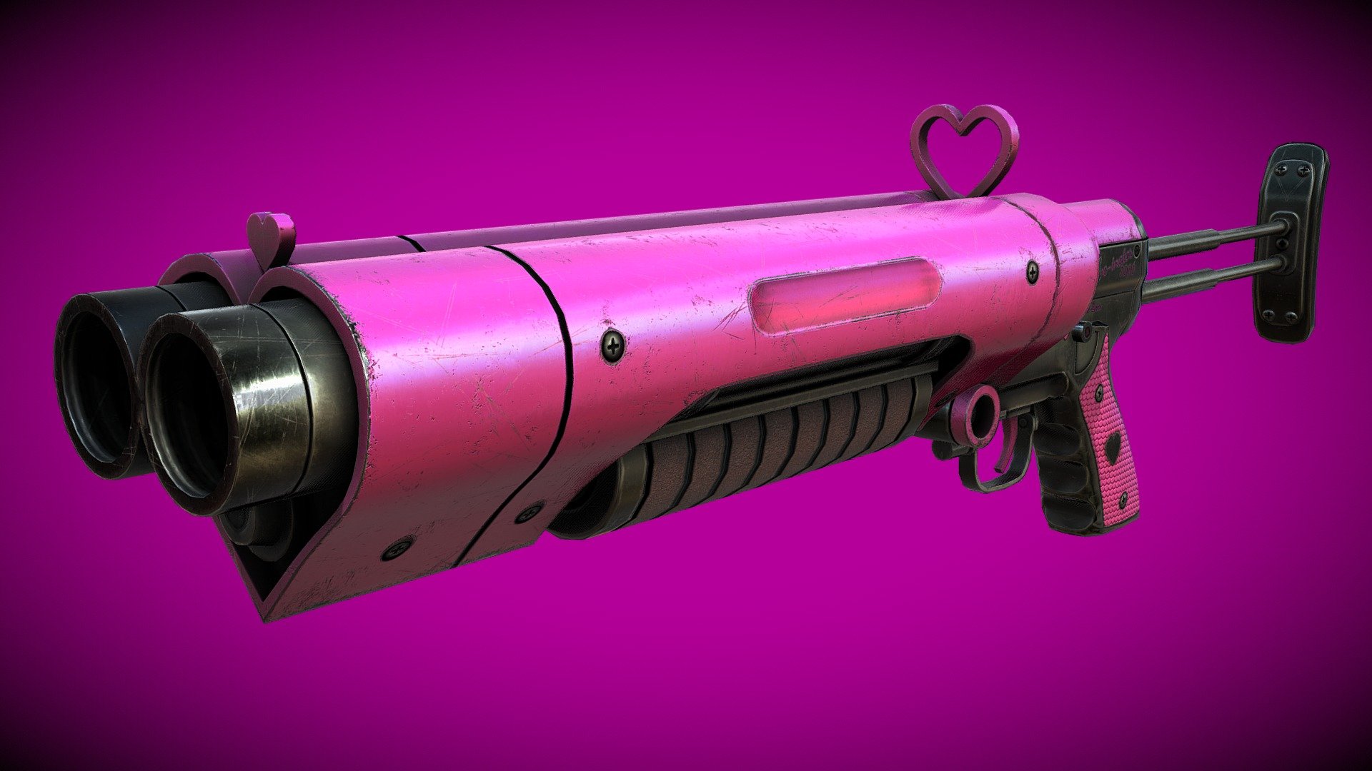 Valentine Grenade Launcher 3d model