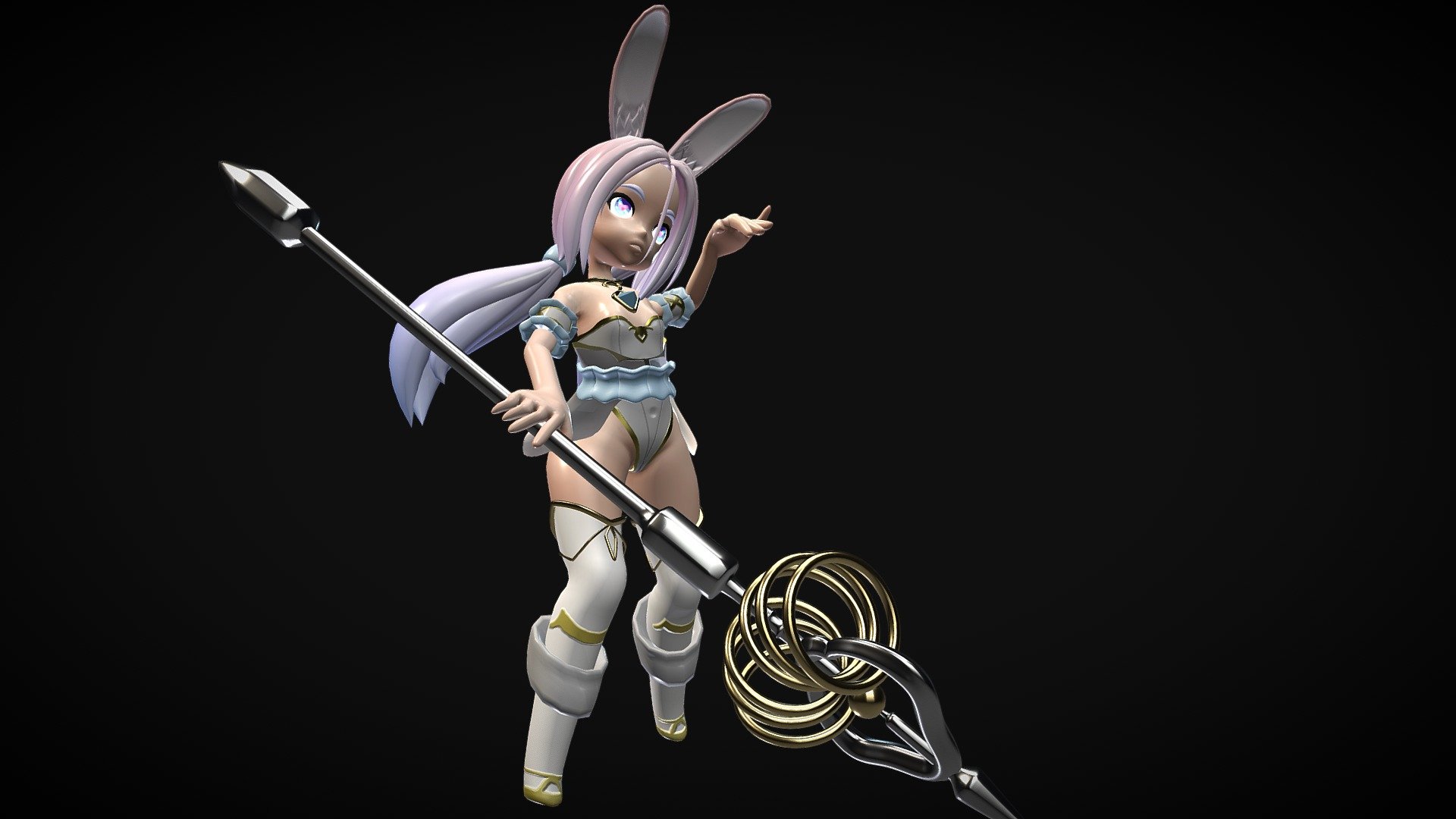 Bunny Priest 3d model