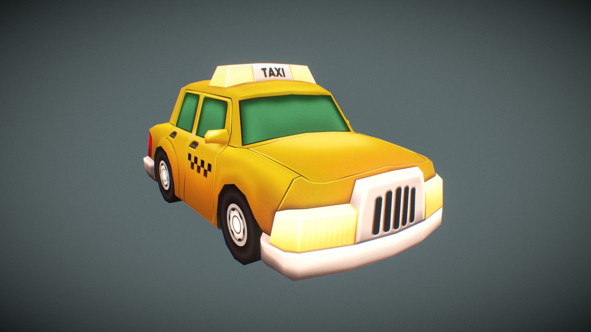 Cartoon Taxi 3d model