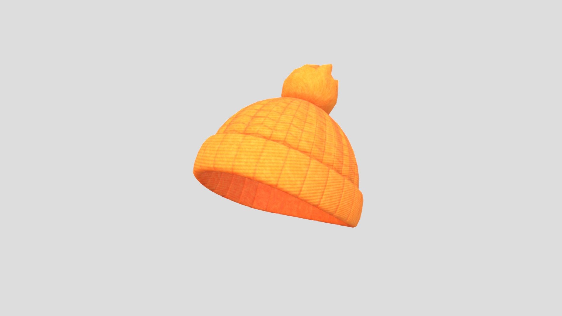 Yellow Wool Hat 3d model