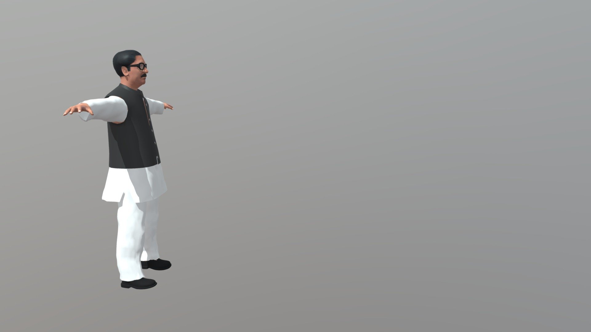 Sheikh Mujibur Rahman 3d model