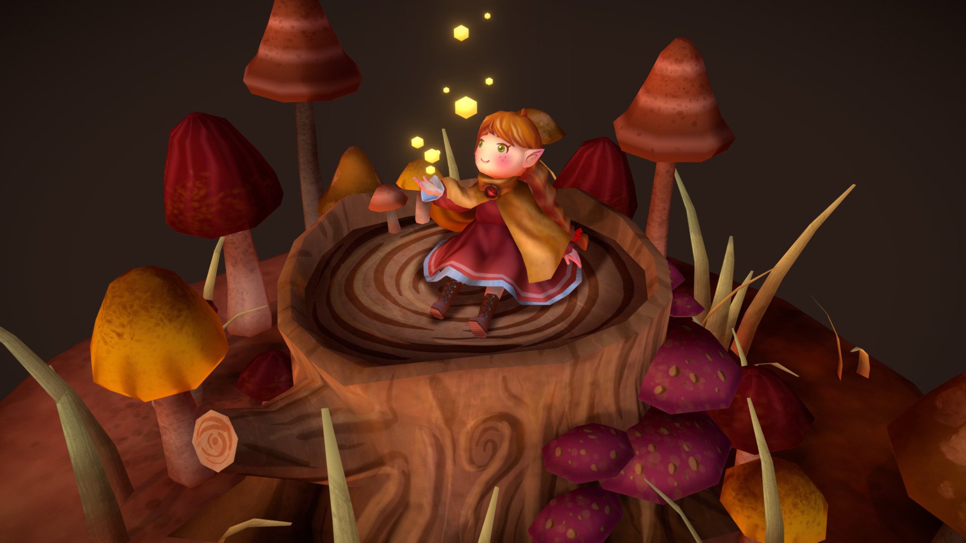 The mushroom stump 3d model