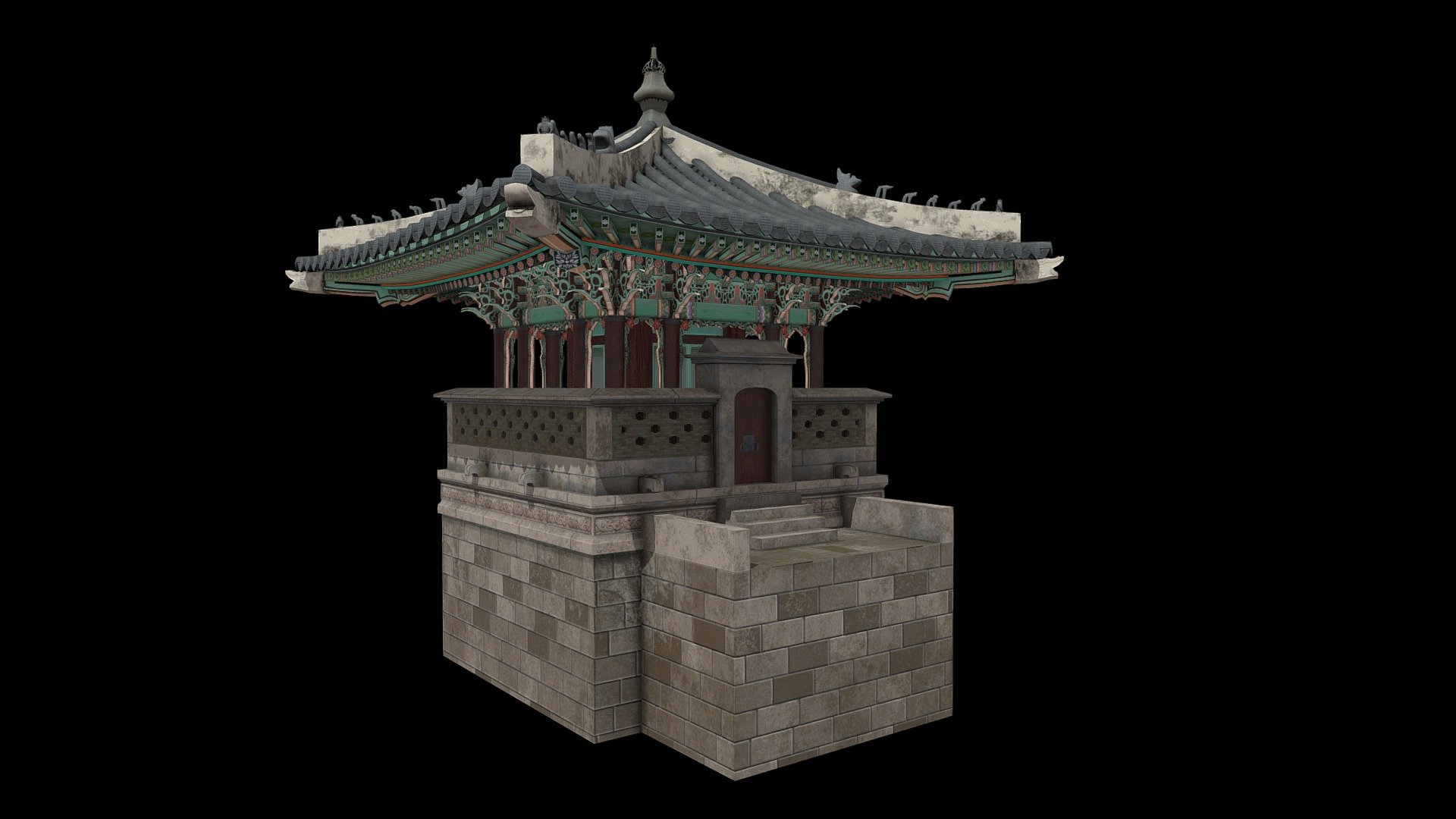 Korean Traditional Watchtower Dongsipjagak 동십자각 3d model