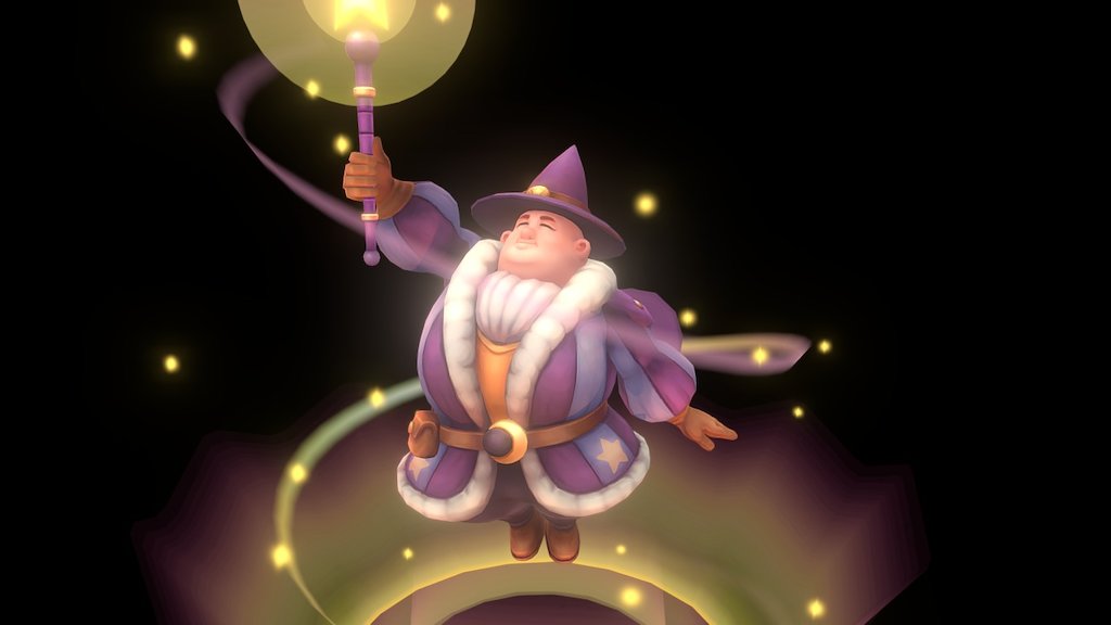 Jolly Wizard 3d model