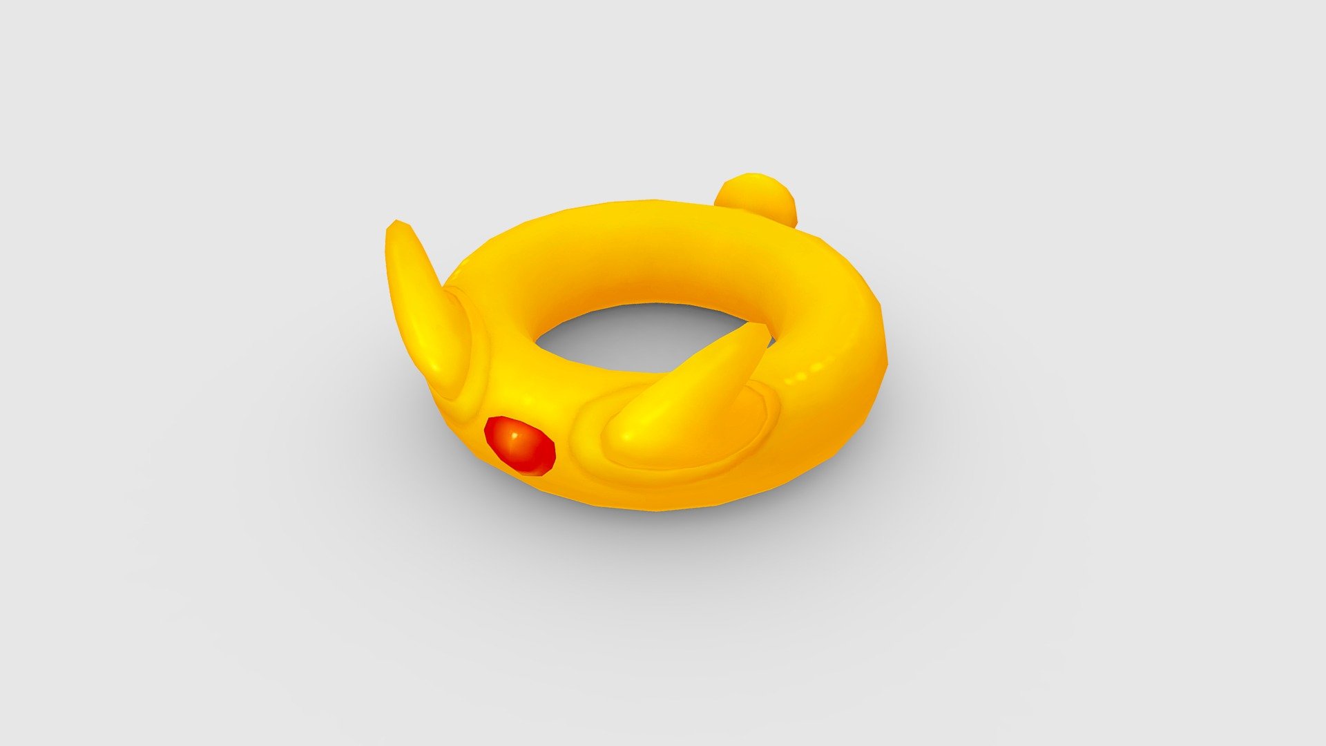 Cartoon yellow swimming circle 3d model