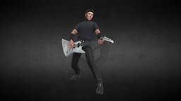 James Hetfield Metallica low poly