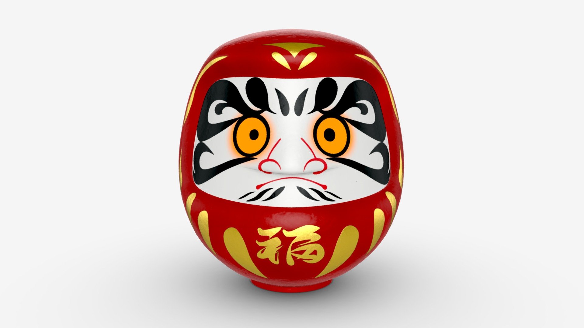 Japanese Daruma Doll Large 3d model