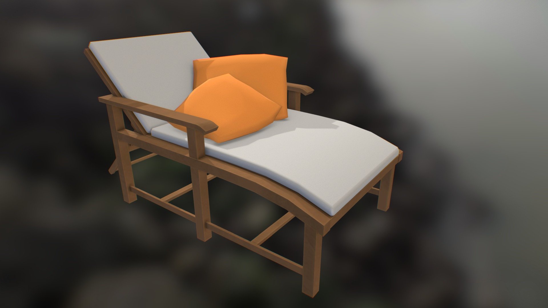 Low Poly Beach Chair 3d model