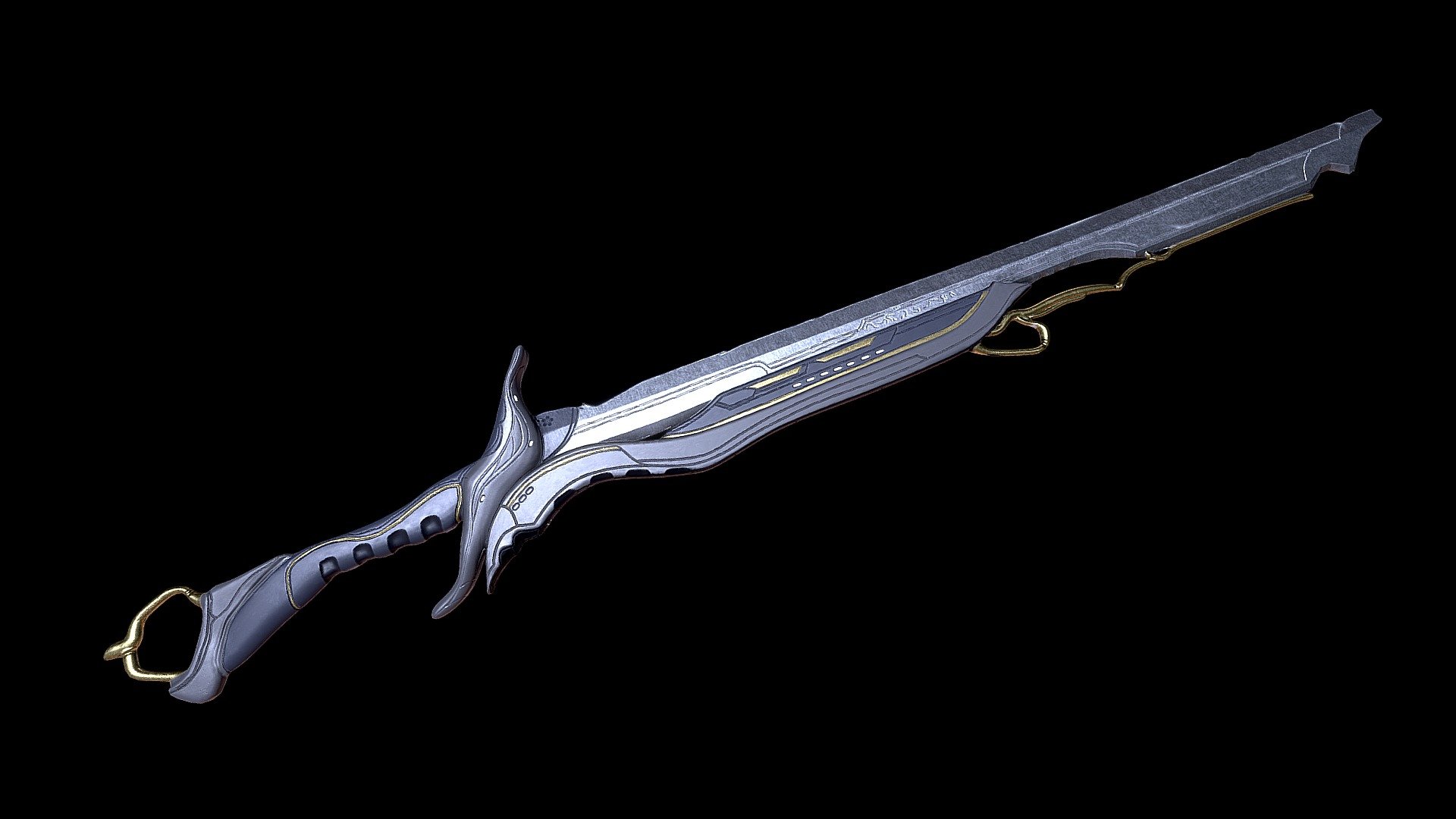 WARFRAME STYLE SWORD FREE 3d model