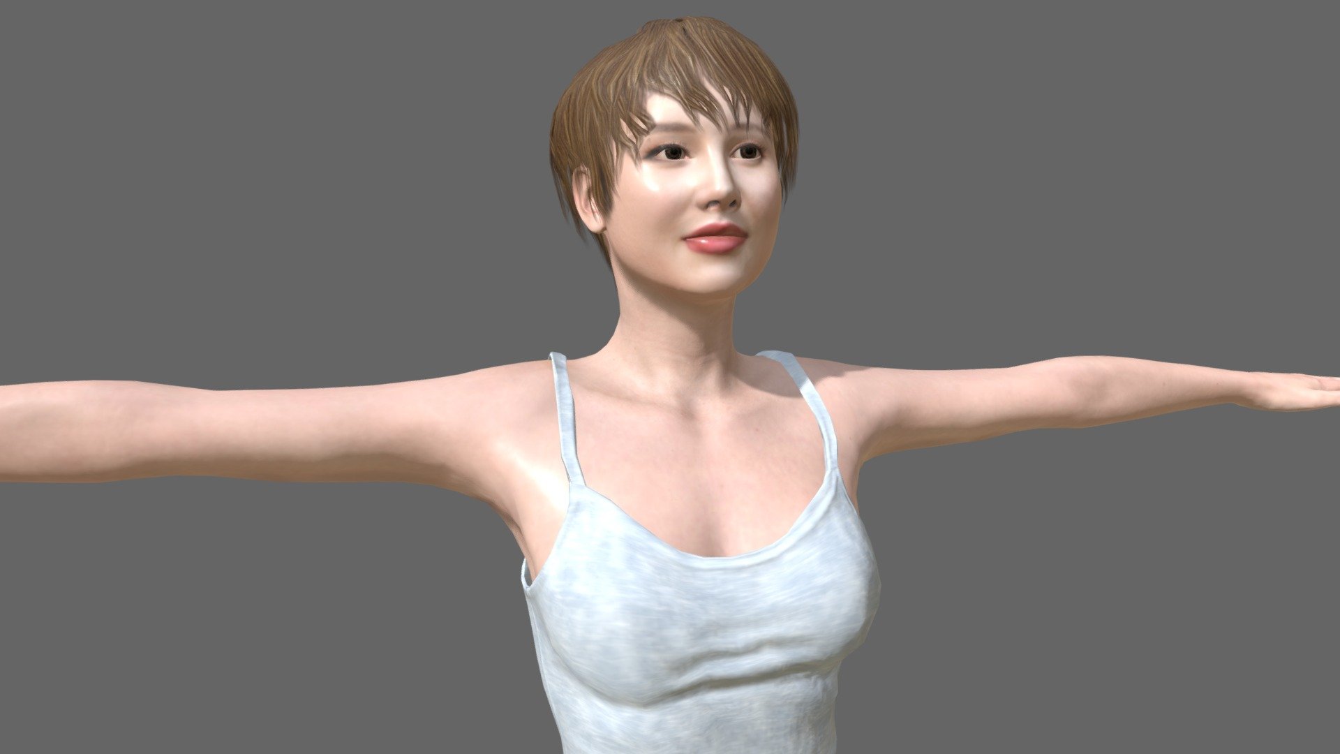 Asian Girl 3d model