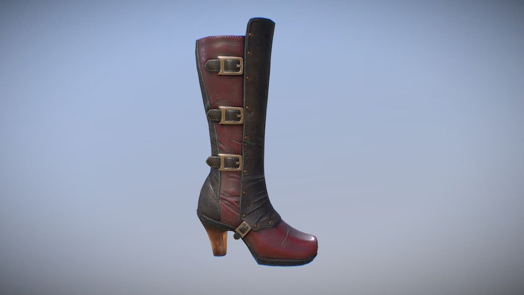 Steampunk boot 3d model