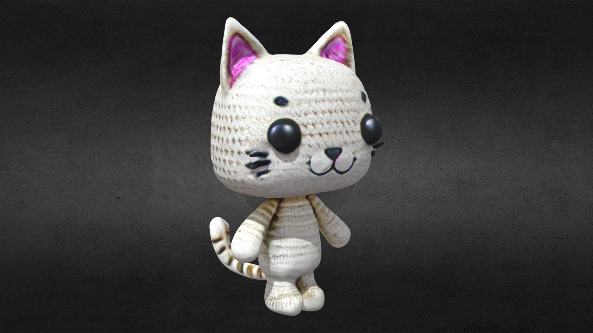 Crochet Funko Cat 3d model