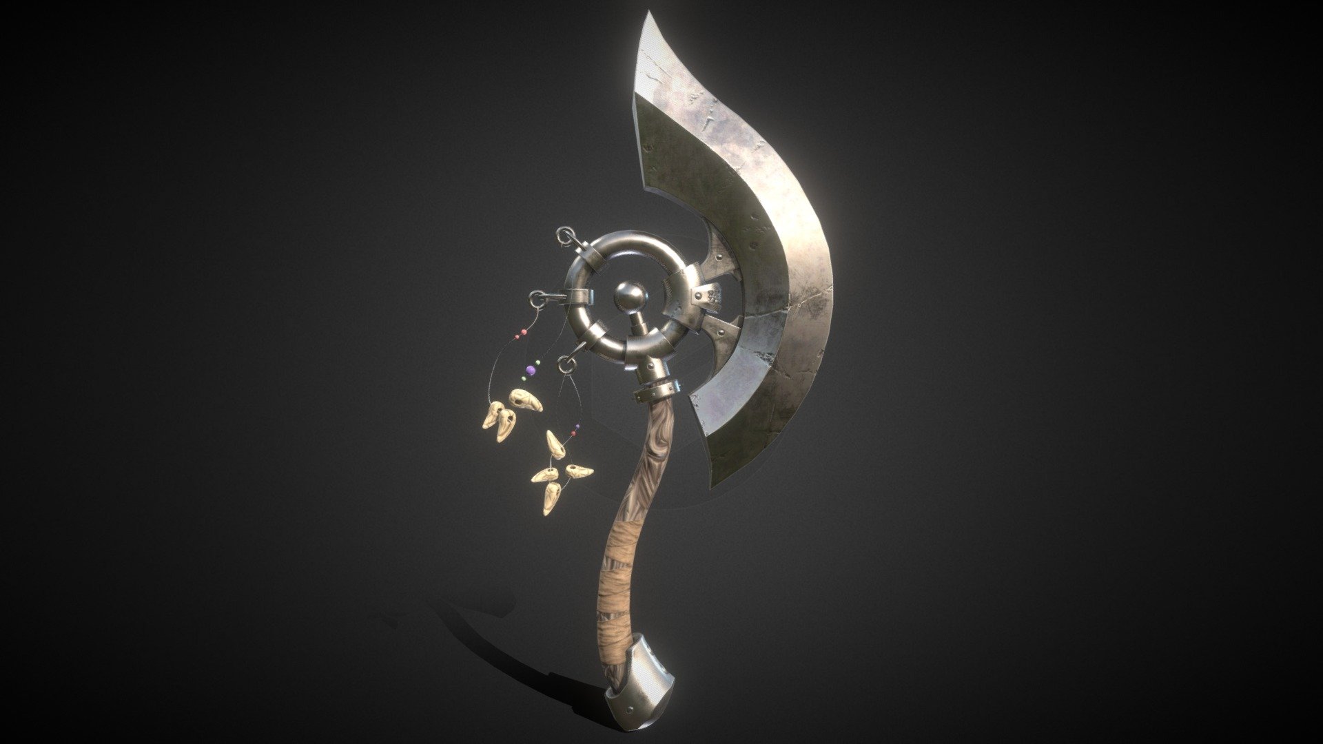 Barbarian Fantasy Axe 3d model