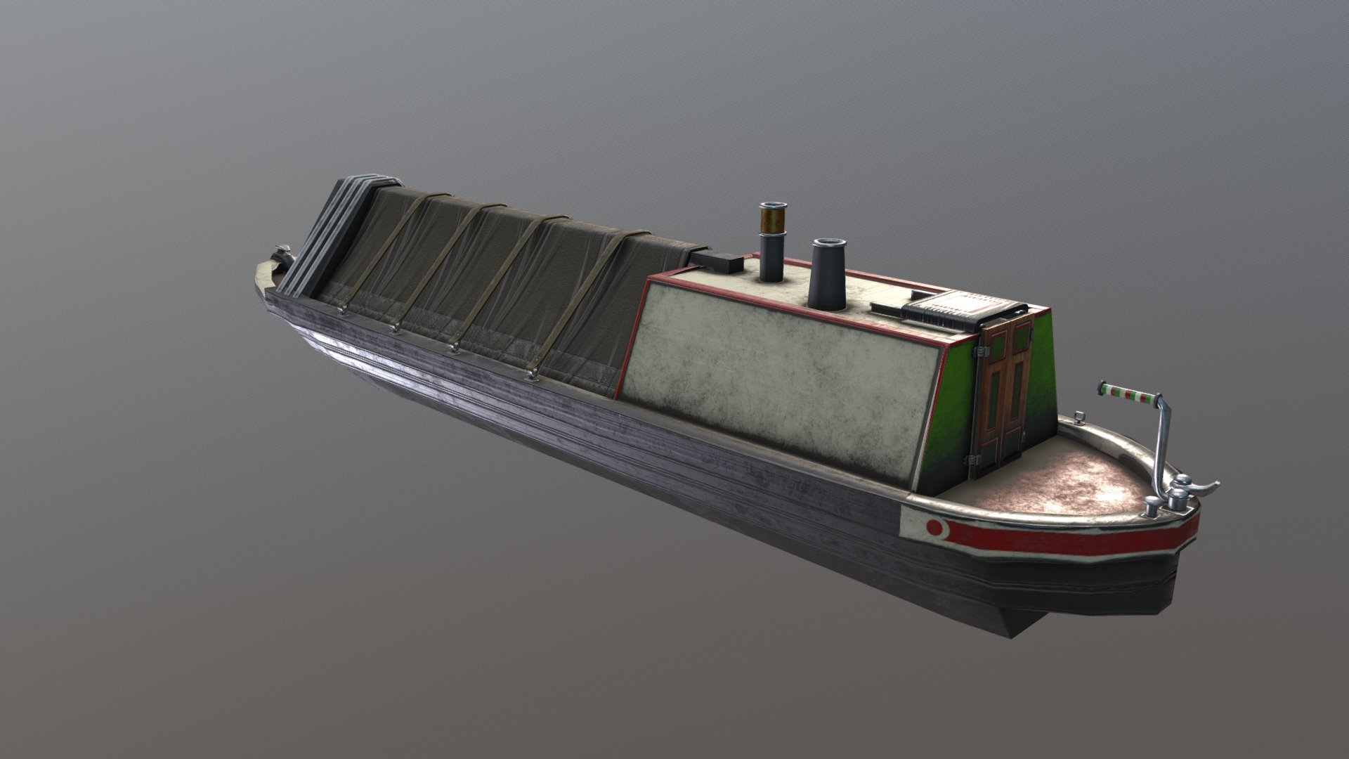 Canal Narrowboat 3d model