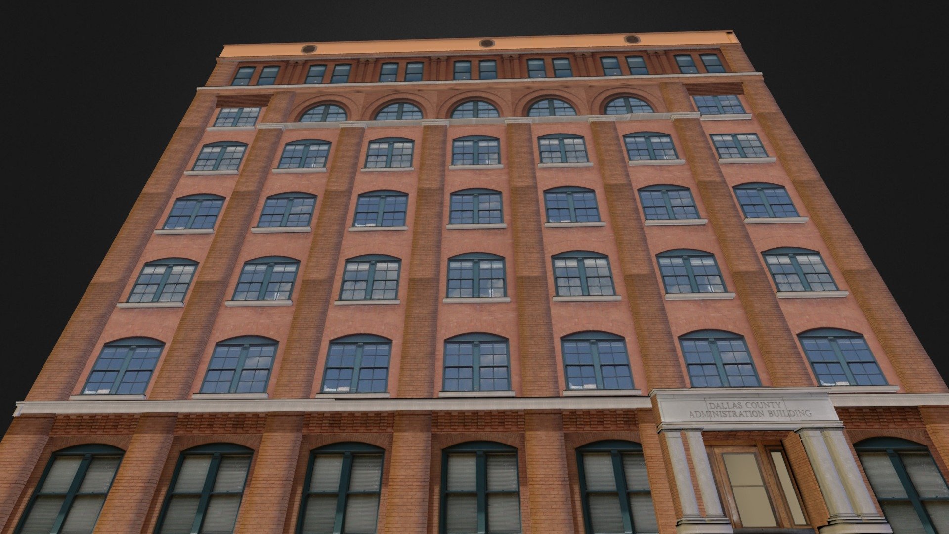 Dallas Schoolbook Depository in Dealey Plaza JFK 3d model