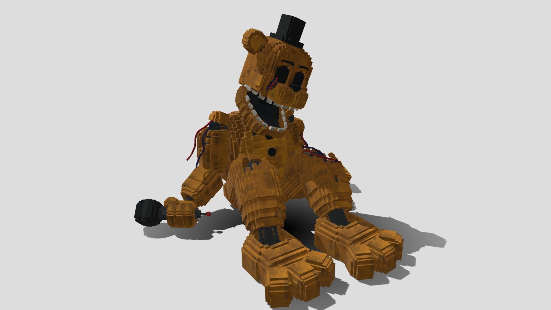 Withered Golden Freddy [Minecraft] 3d model