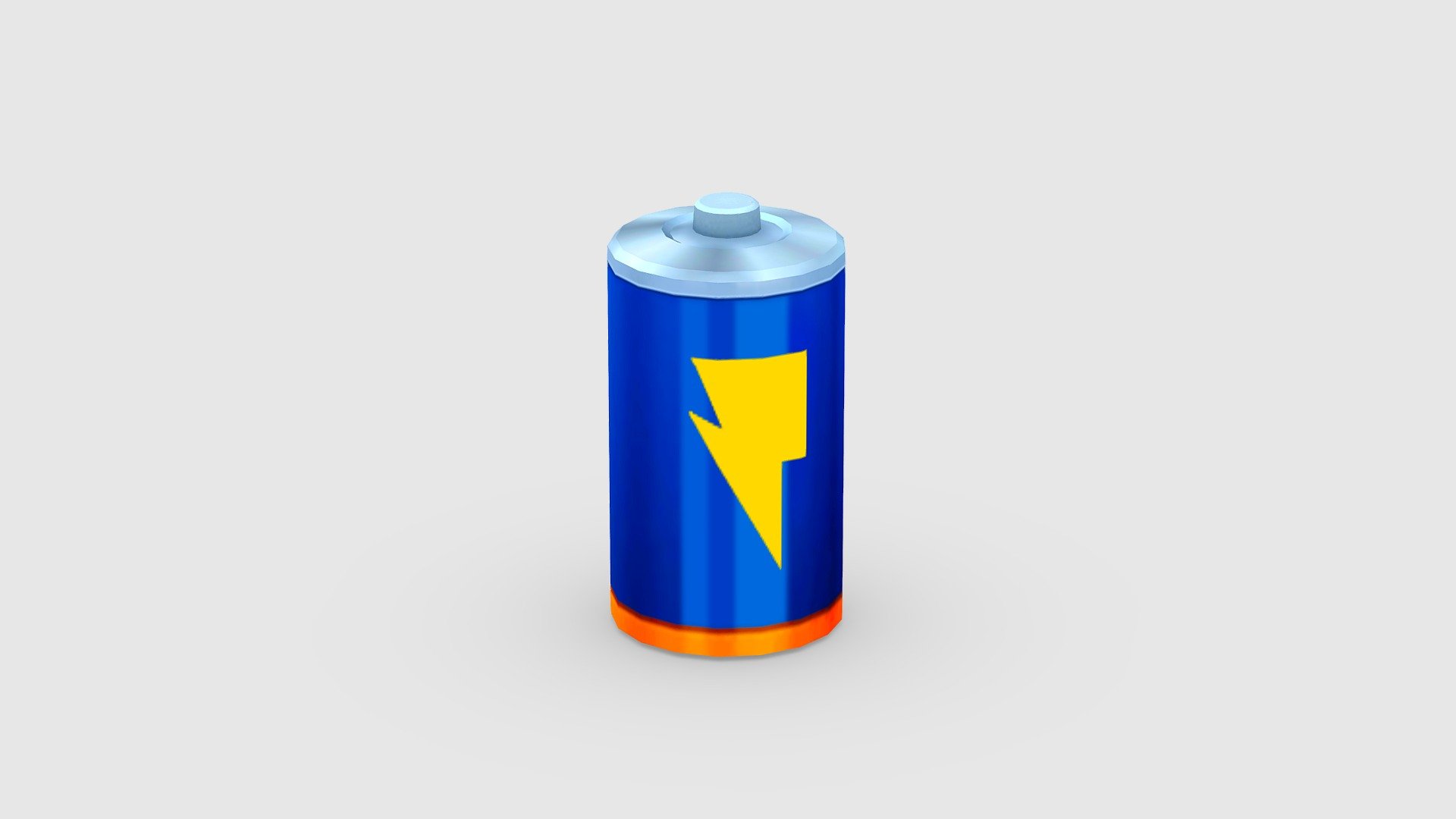 Cartoon battery 3d model