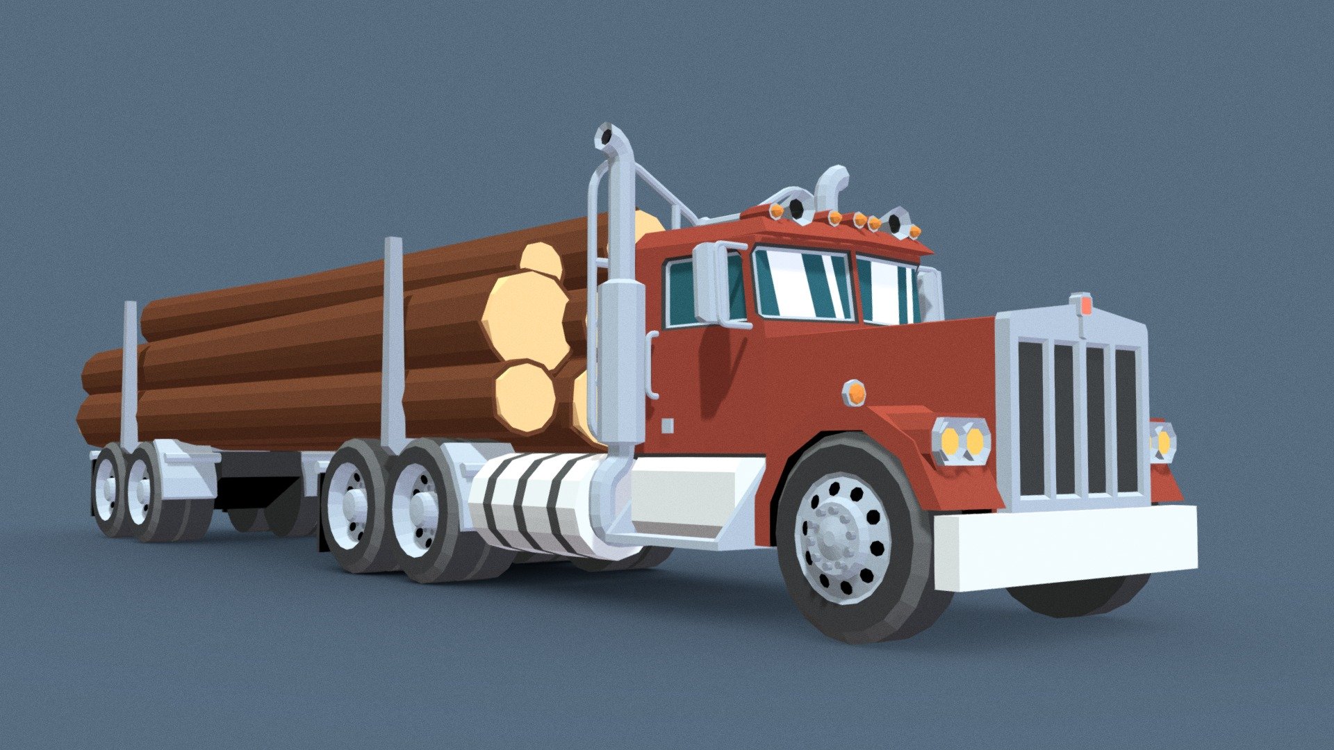 Kenworth W-900 A 1973 Timber Carrier 3d model