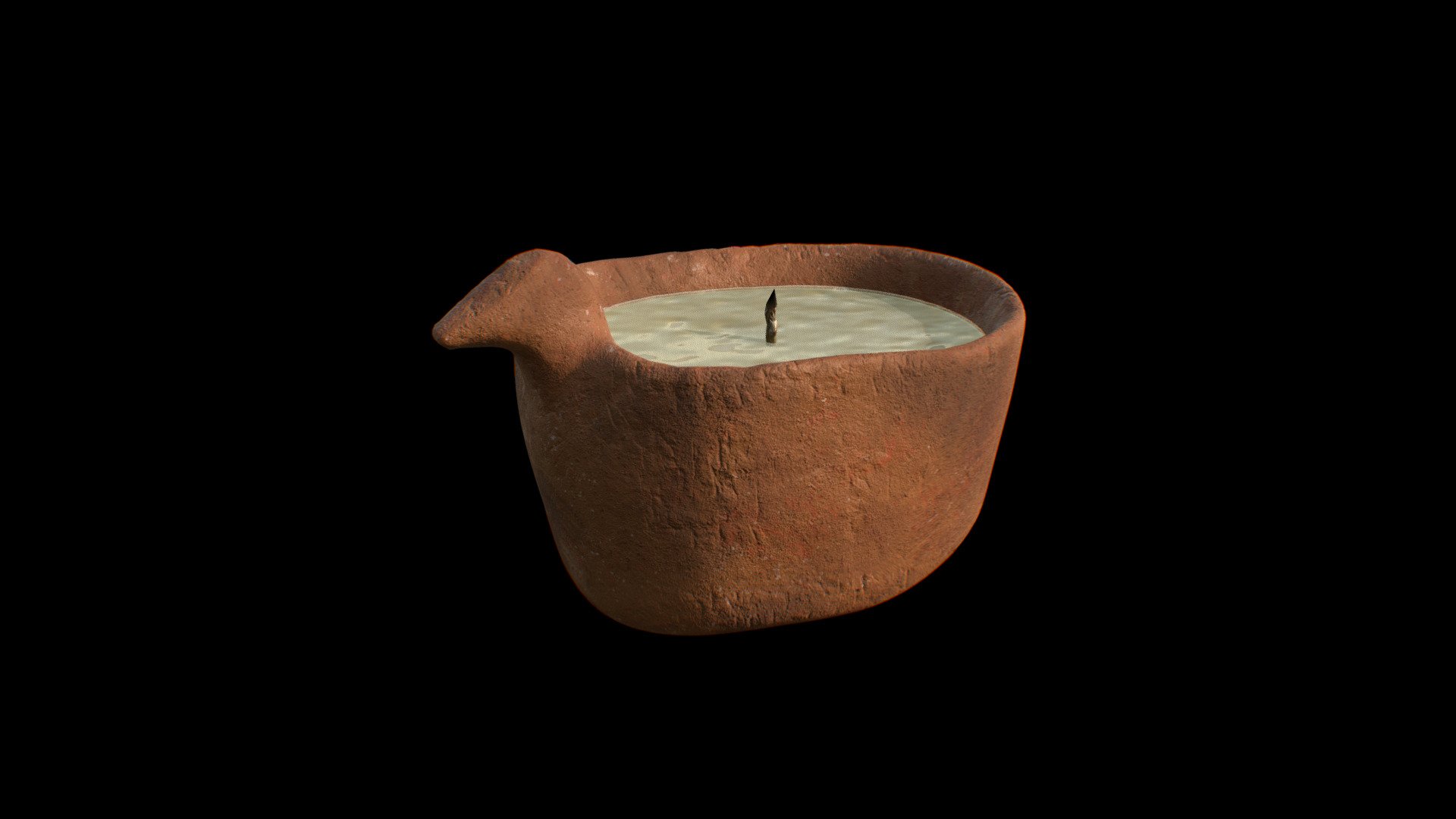 Reconstruction of ceramic oil lamp (Bronze Age) 3d model