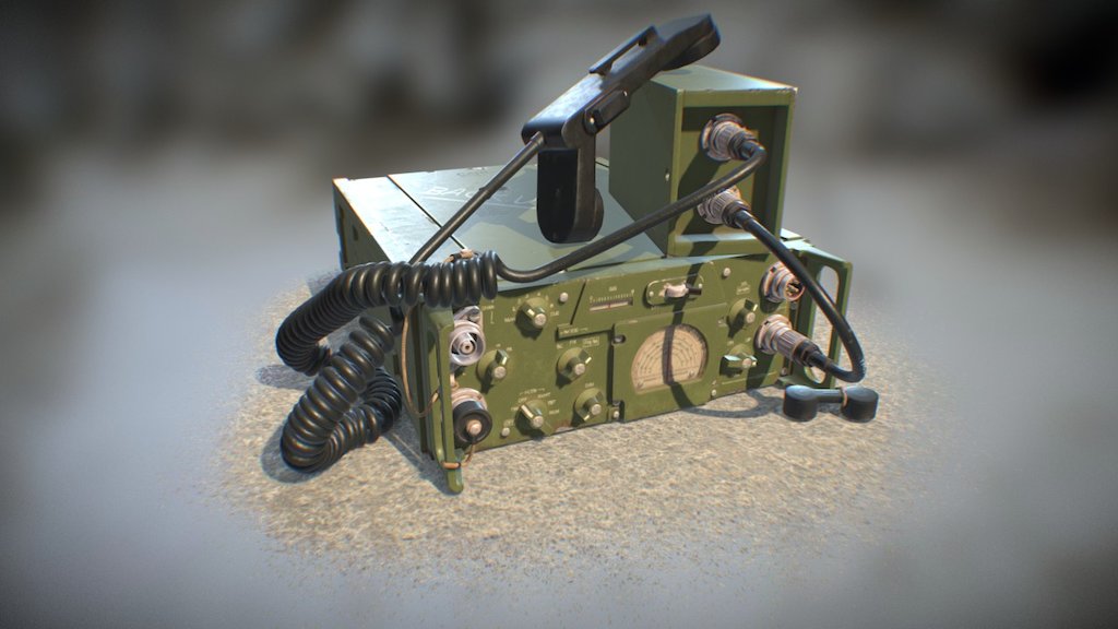 Military Radio (based on Sincgar) 3d model