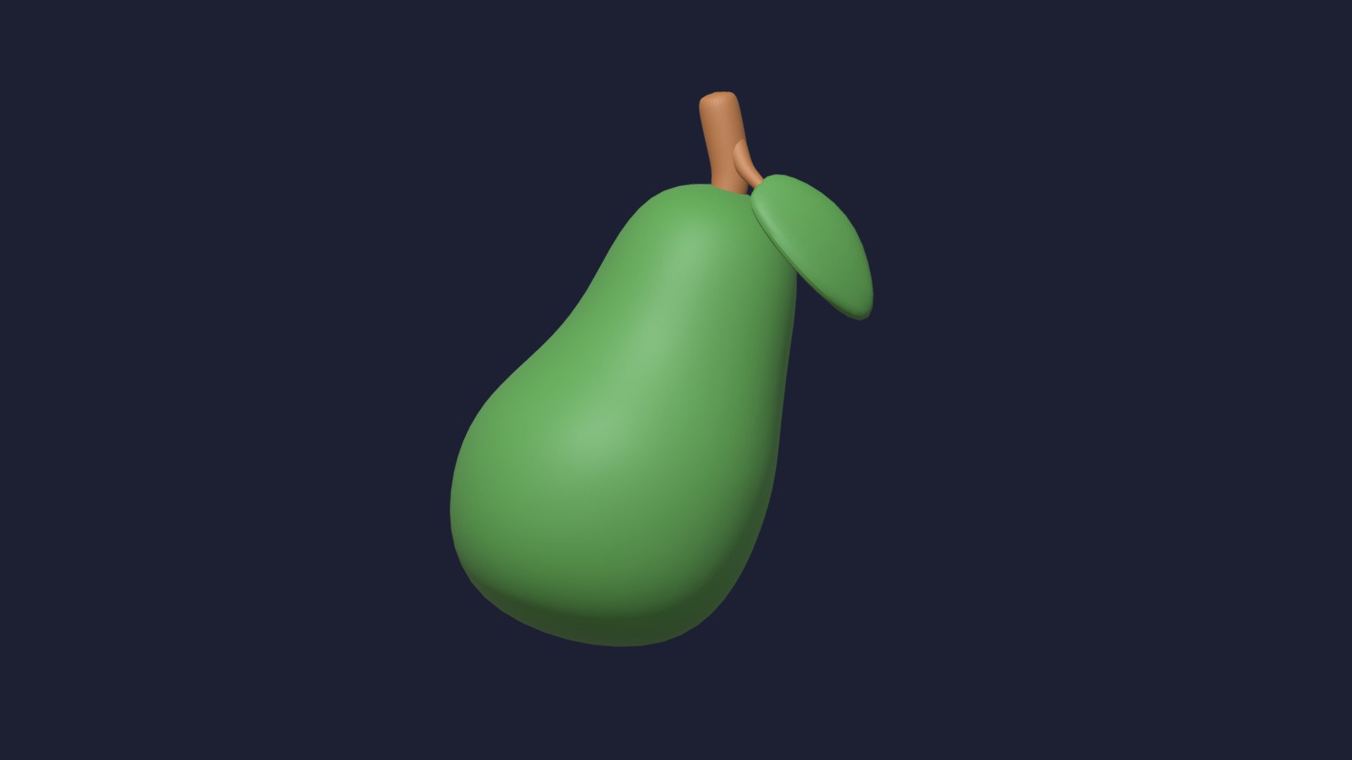 Avocado Icon 3d model