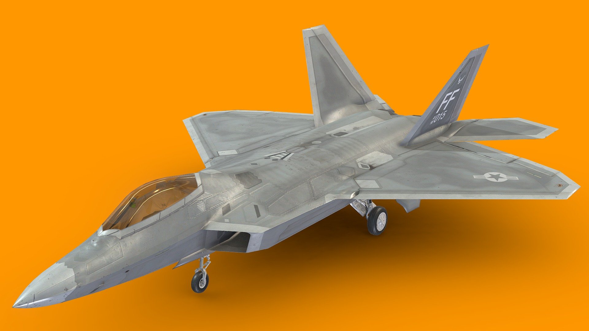 F-22 Raptor (Updated) 3d model