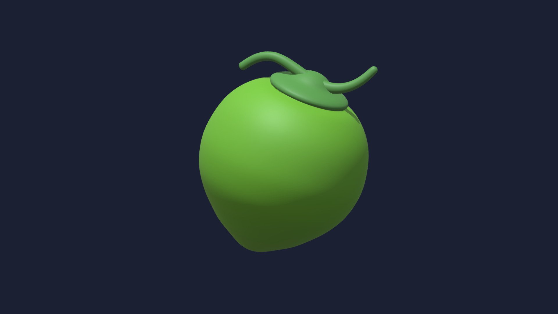 Coconut Icon 3d model