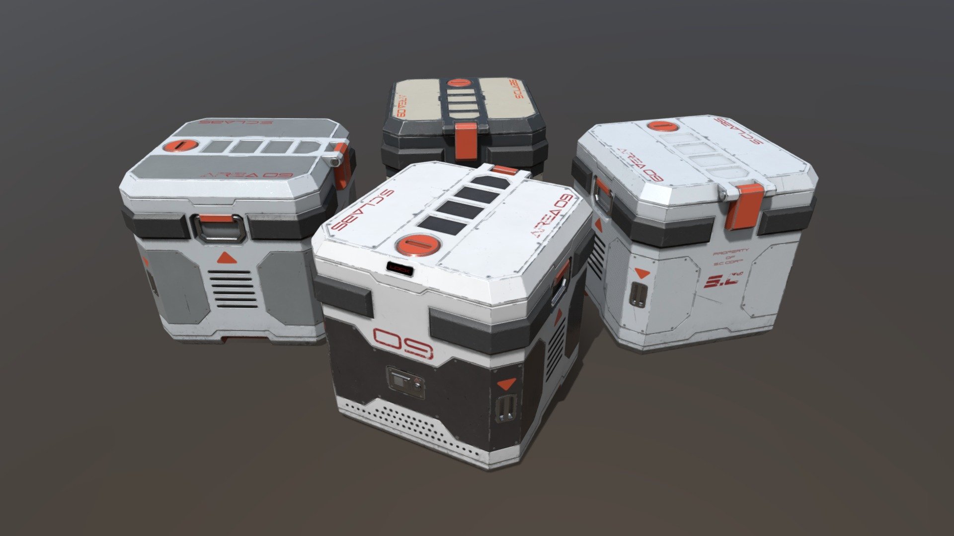 Sci Fi Crate 3d model