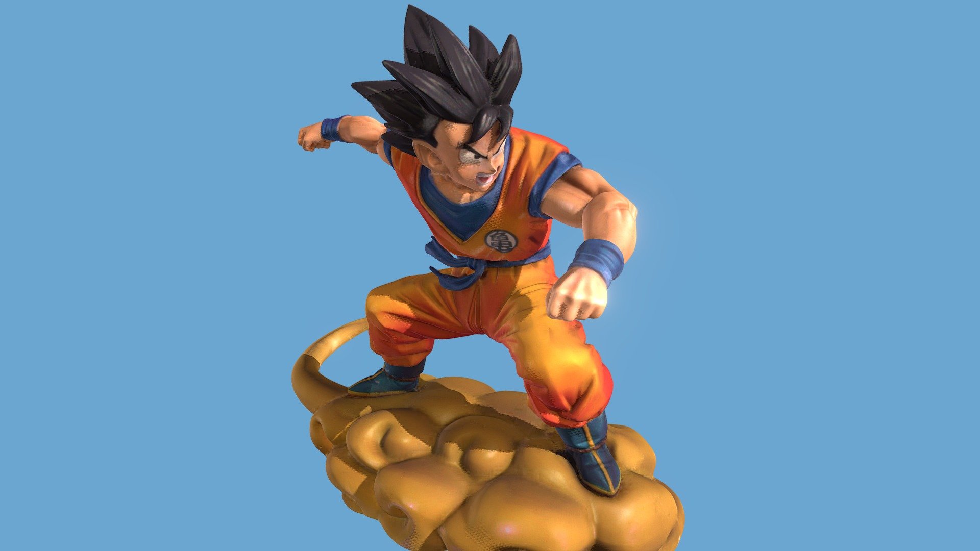 Goku Flying Nimbus 3d model