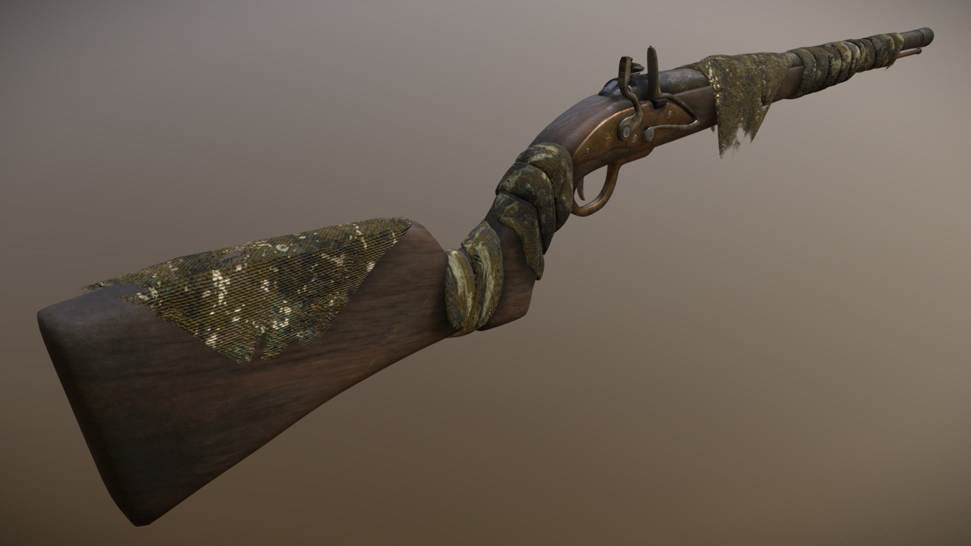 Flintlock Musket 3d model