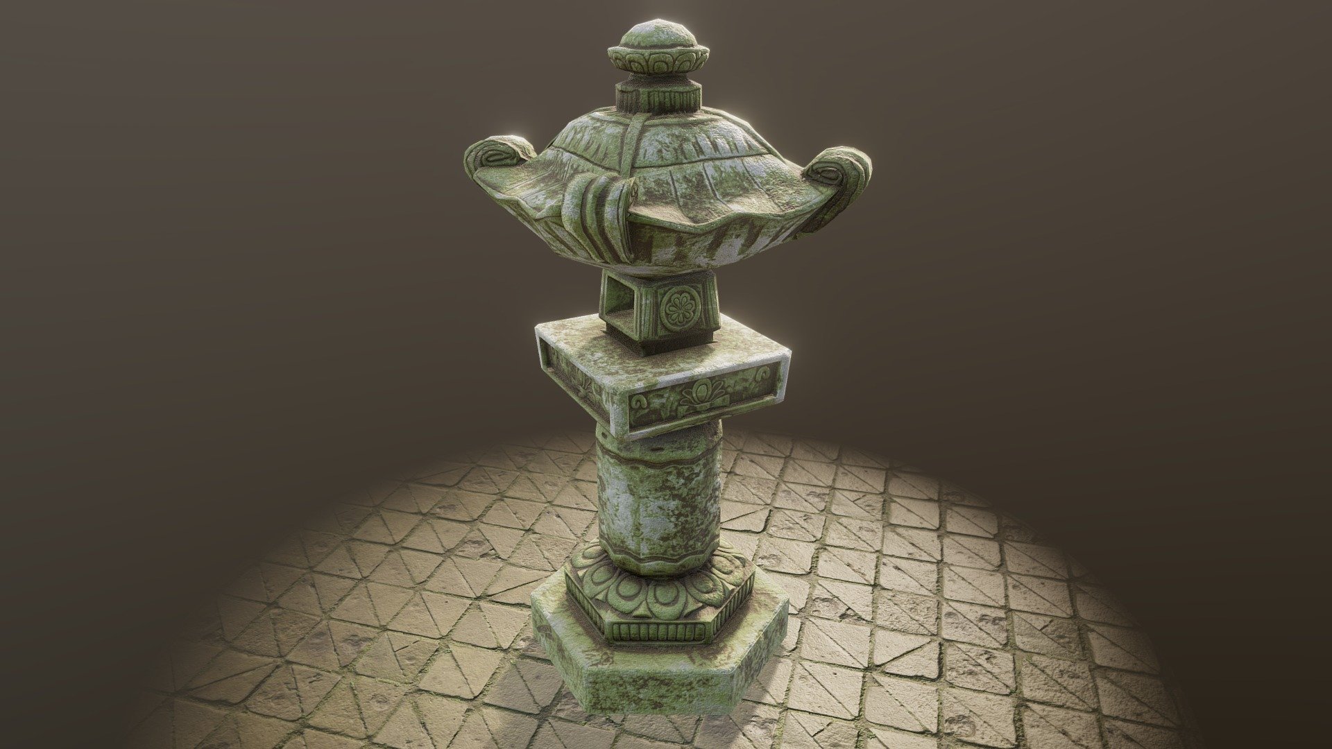 Shogun Temple Pillar {PBR} {Low Poly} 3d model