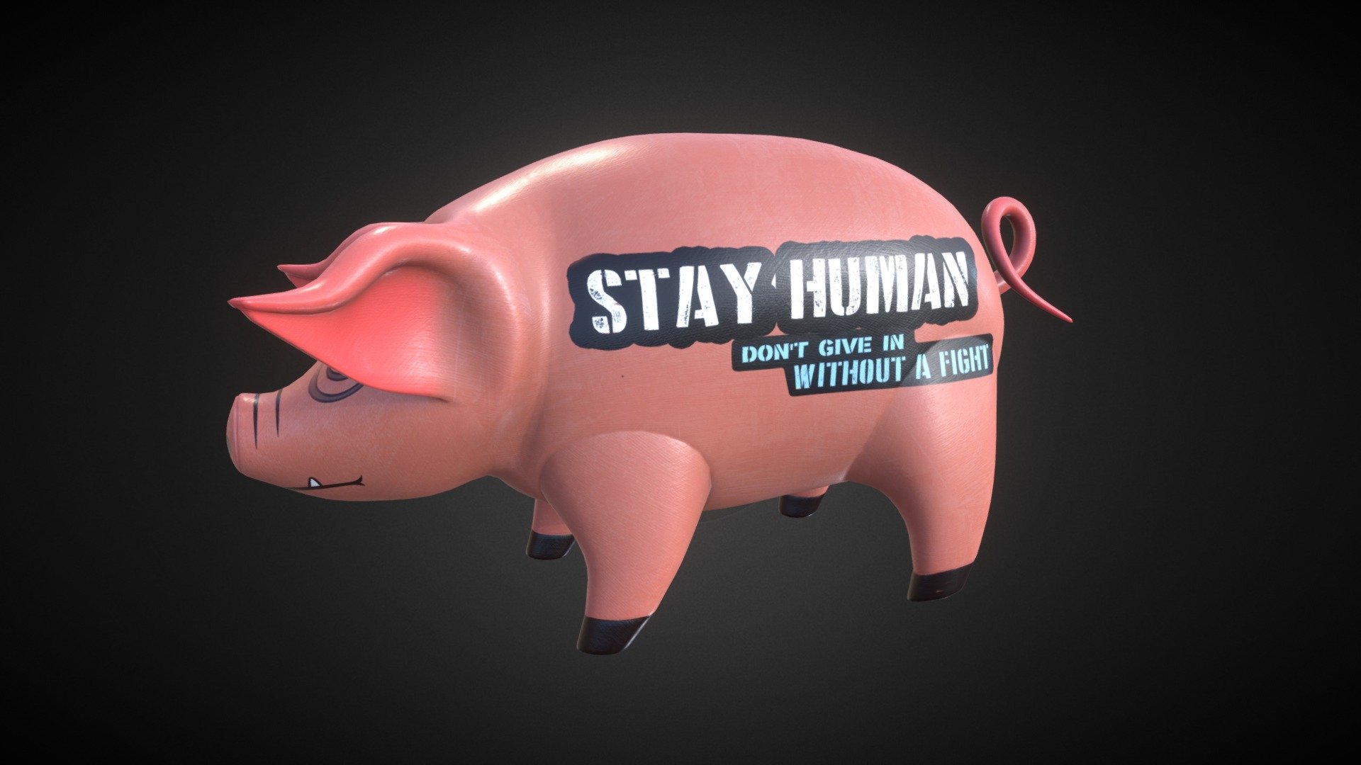 Pink Floyd Pig 3D, Animals 3d model