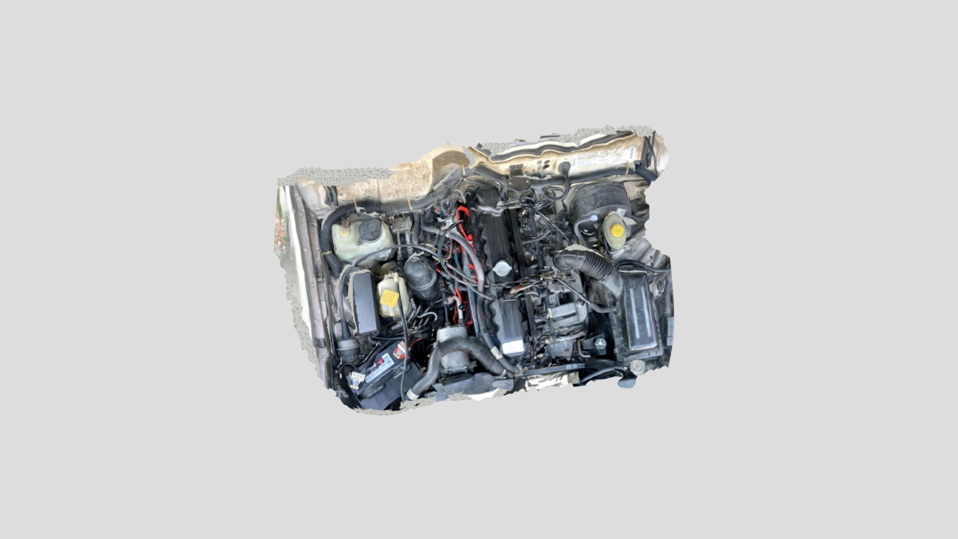 jeep Cherokee xj engine 3d model