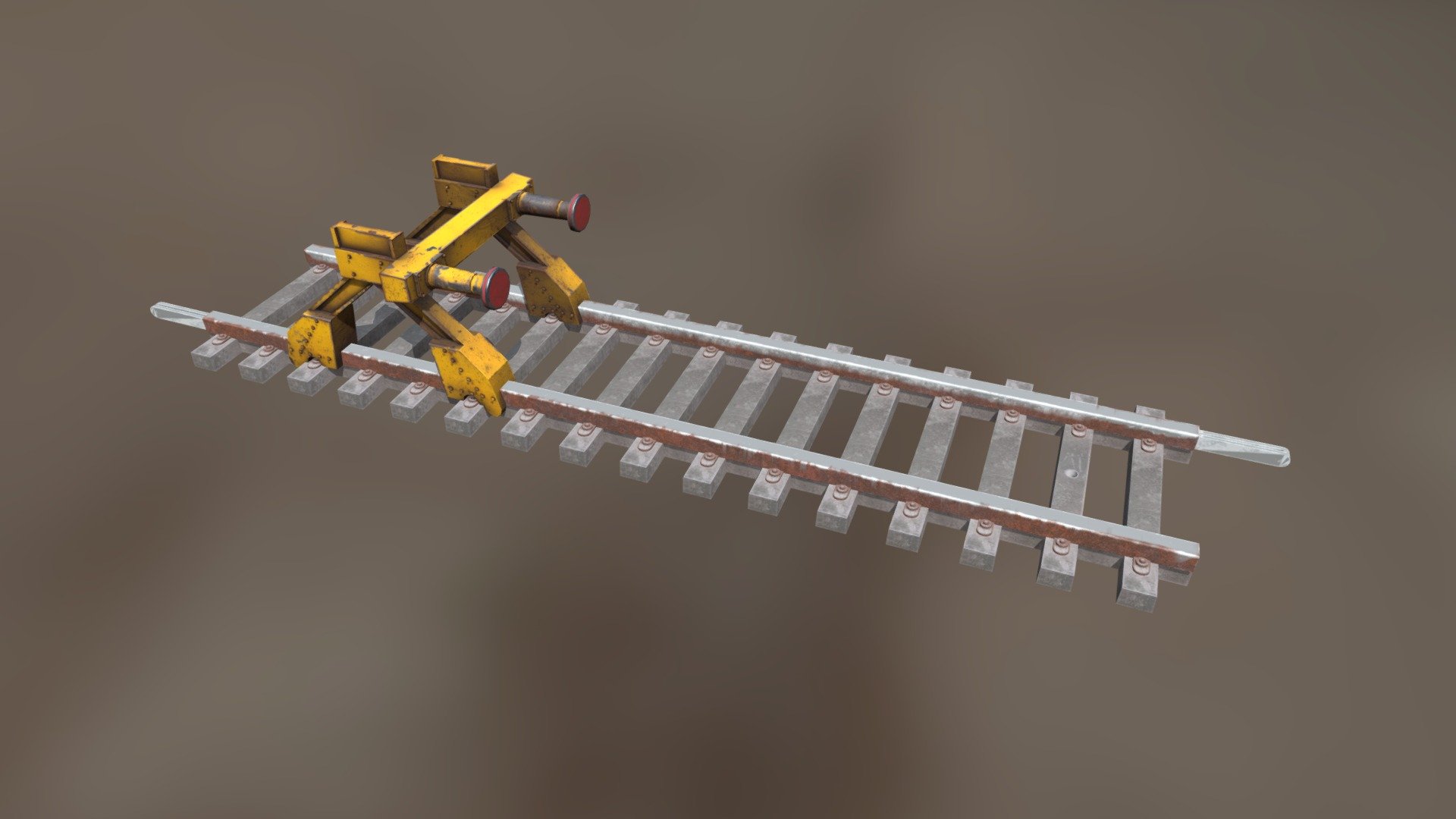 Train Track Buffer Stopper 3d model