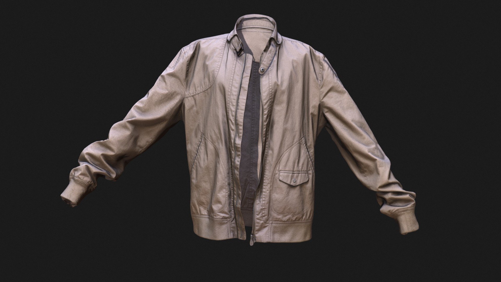 Brown fine jacket 3d model