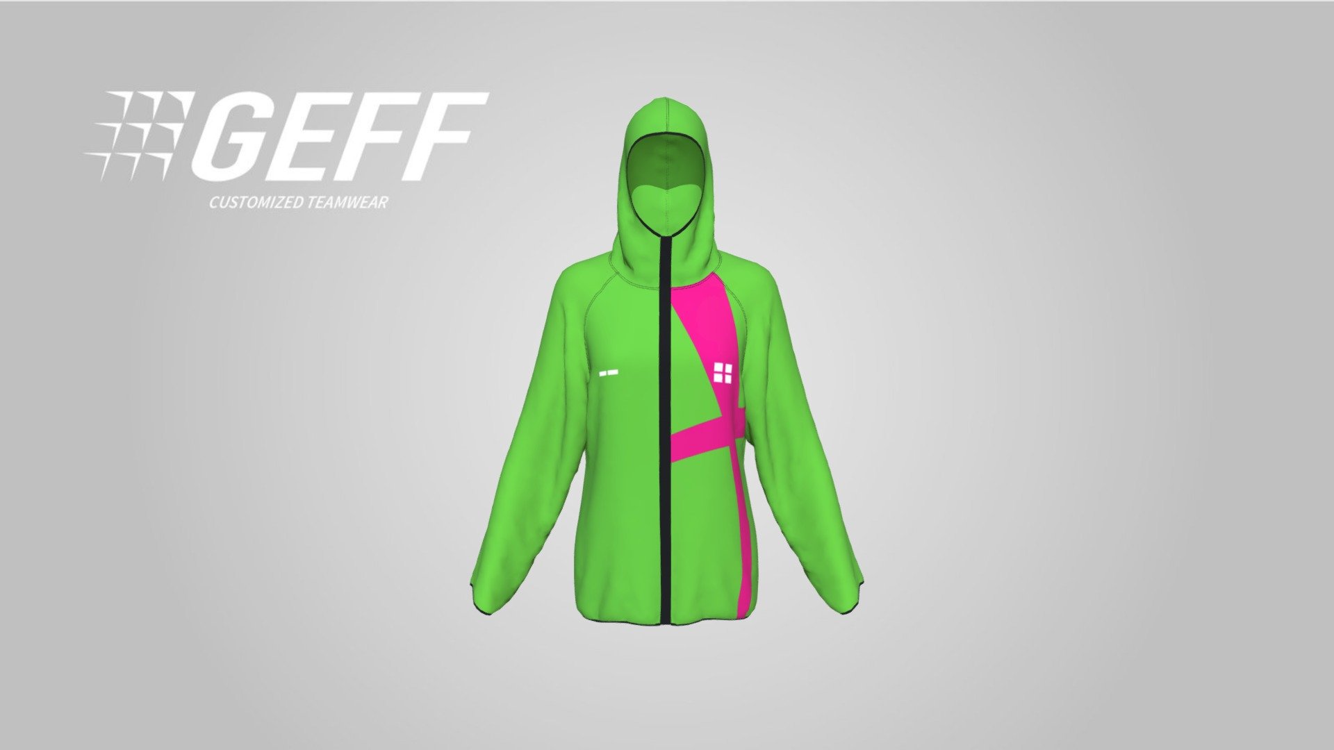 GEFF JI COLLECTION HOODED TRACKSUIT JACKET 3d model