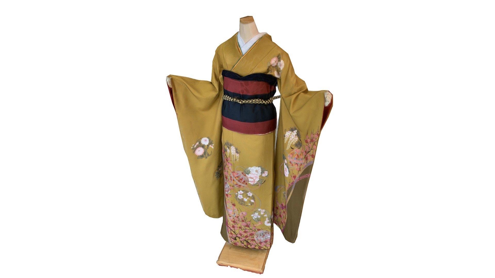 Furisode gold 3k4k 3d model