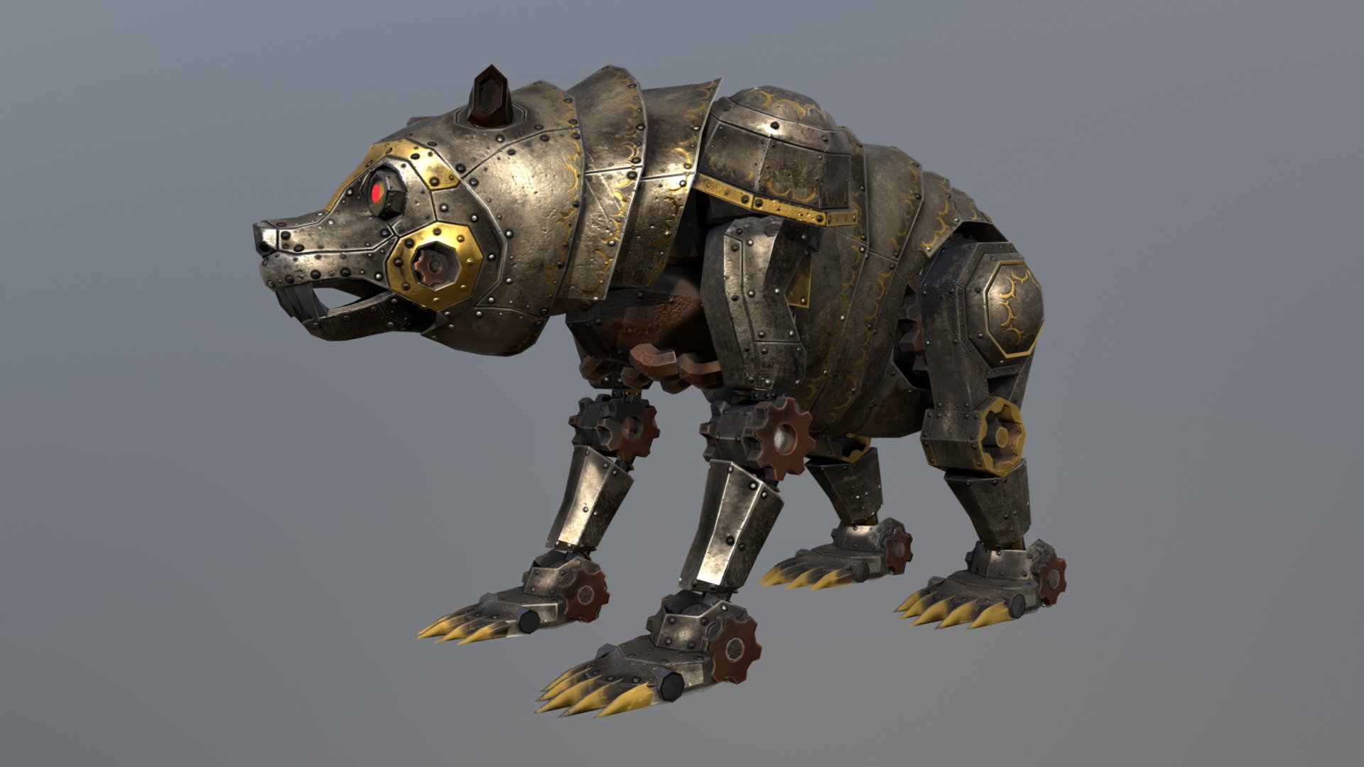 Steampunk Bear Model 3d model