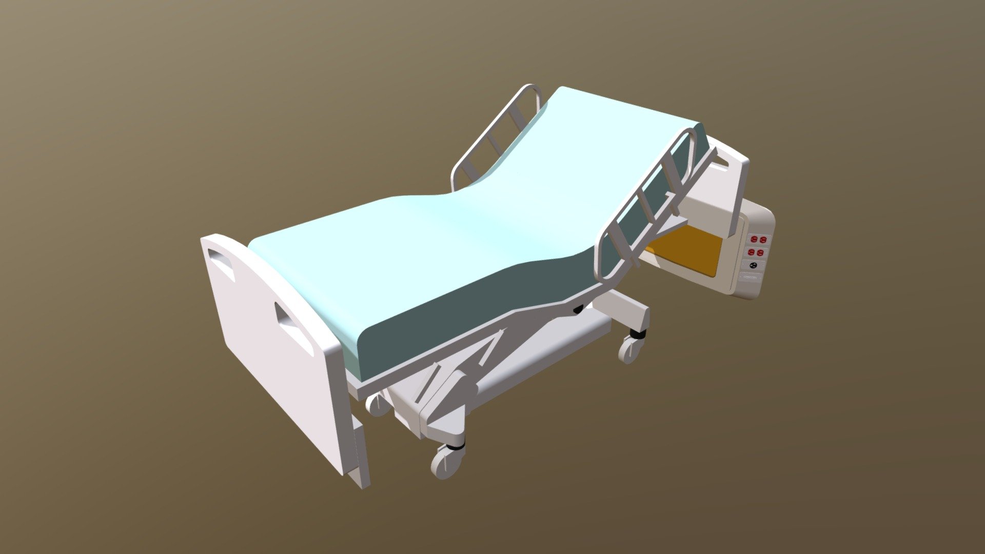 Electrical Hospital Bed 3d model