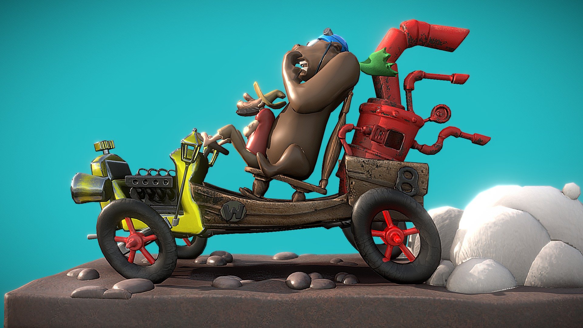 Wacky Races 3d model