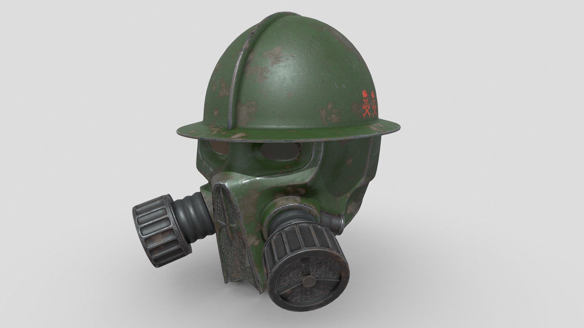 Steampunk Helmet Game Ready 3d model