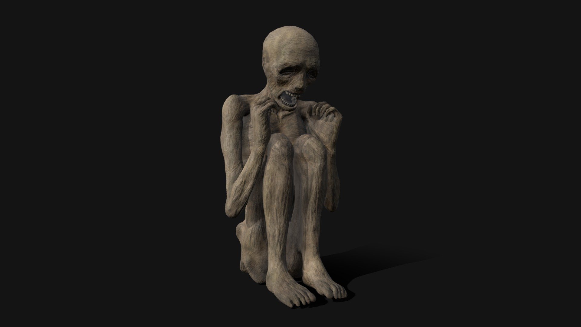 Naked Mummified Corpse 3d model