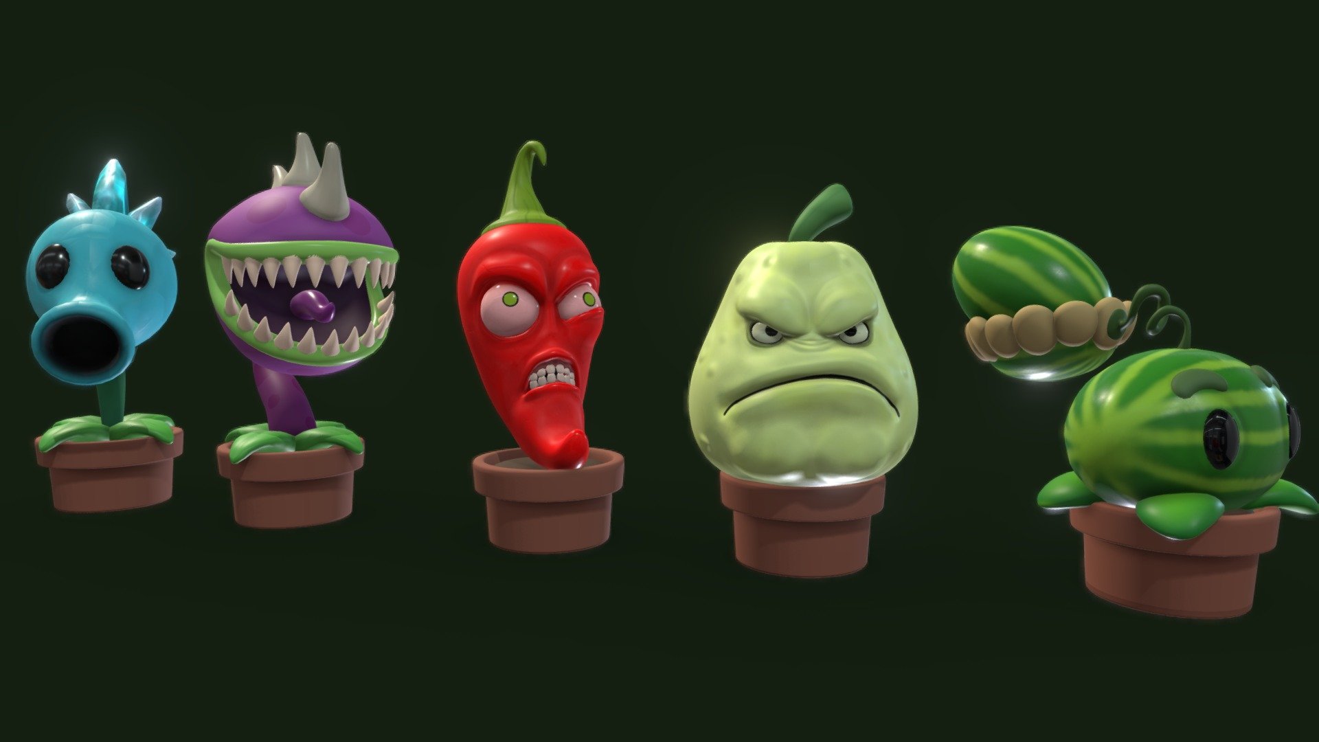 Plants vs Zombies (2) 3d model