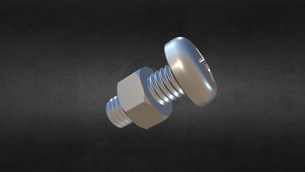 Nut and Screw 3d model