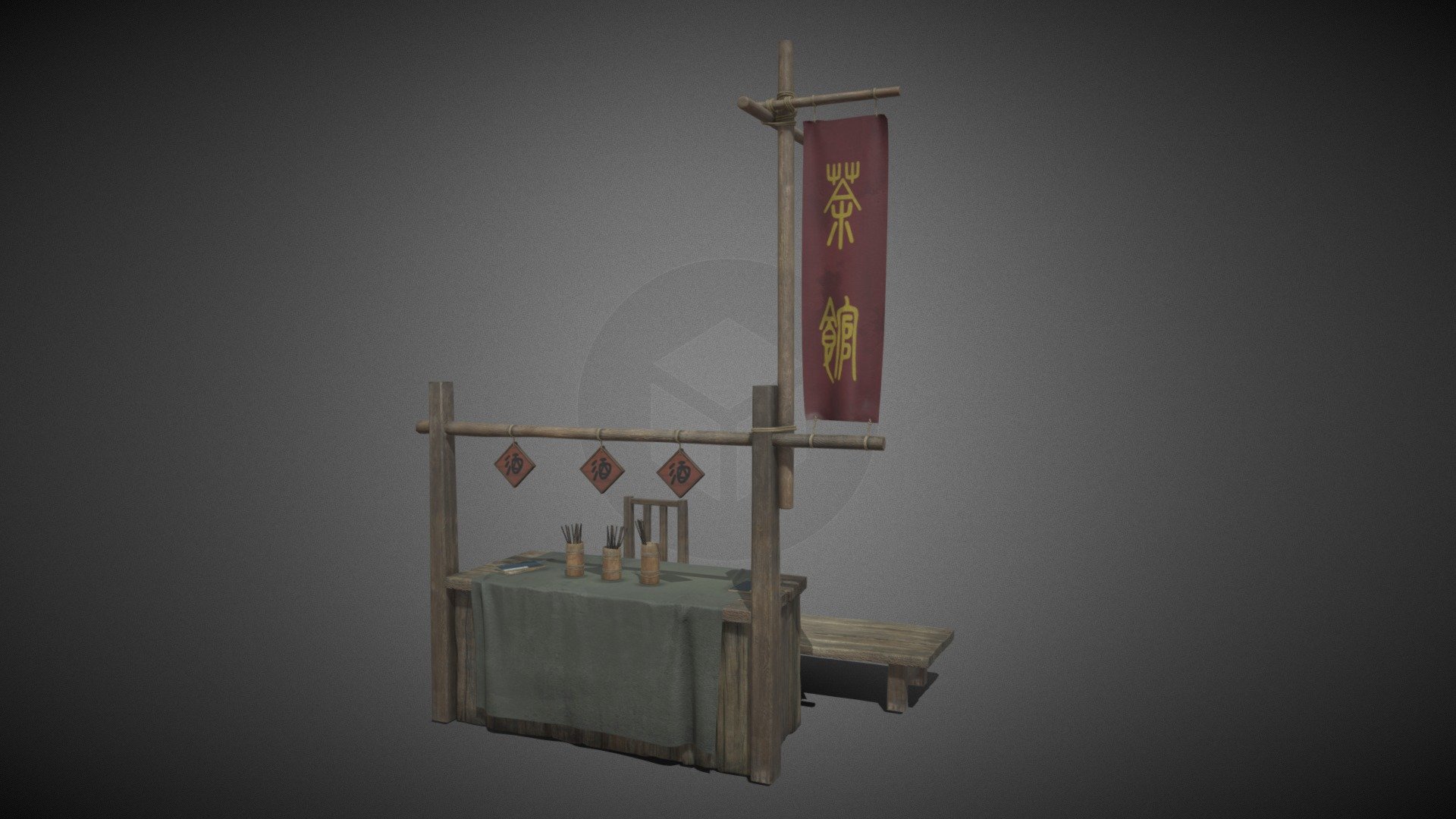 Booth stall stand 3d model