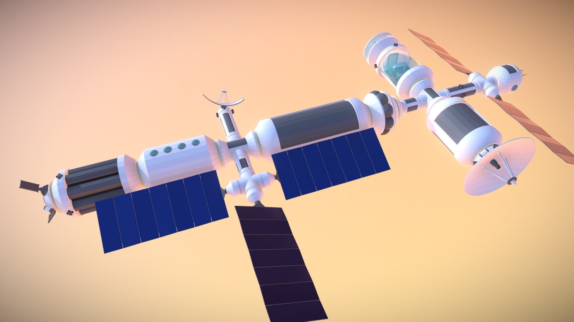 Space Polygons: Space Station 3d model