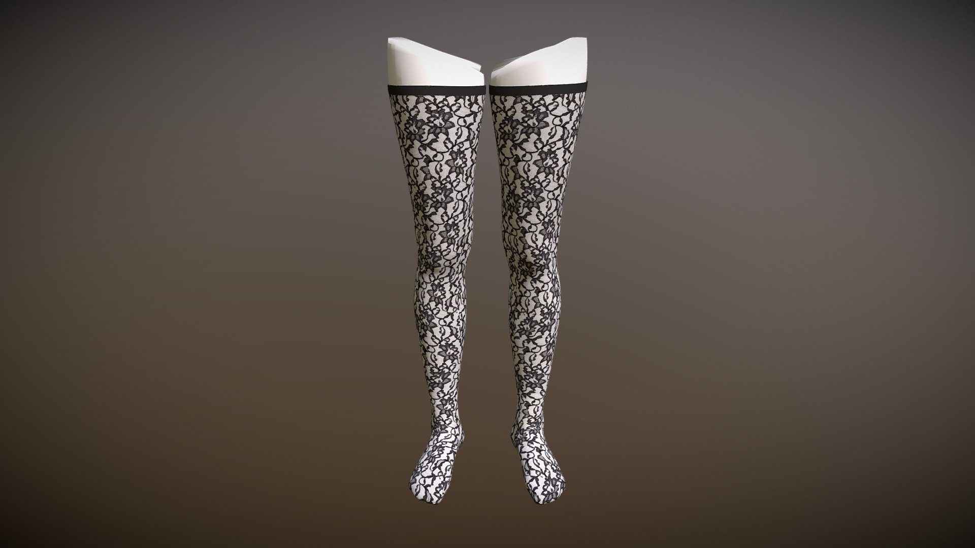 Women Over The Knee Long Socks 3d model