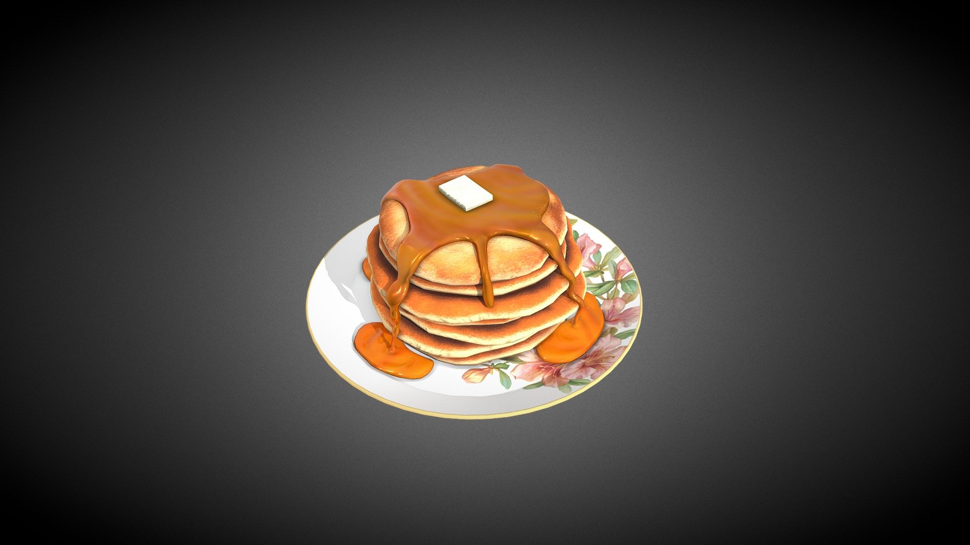 Fluffy American Pancake 3d model