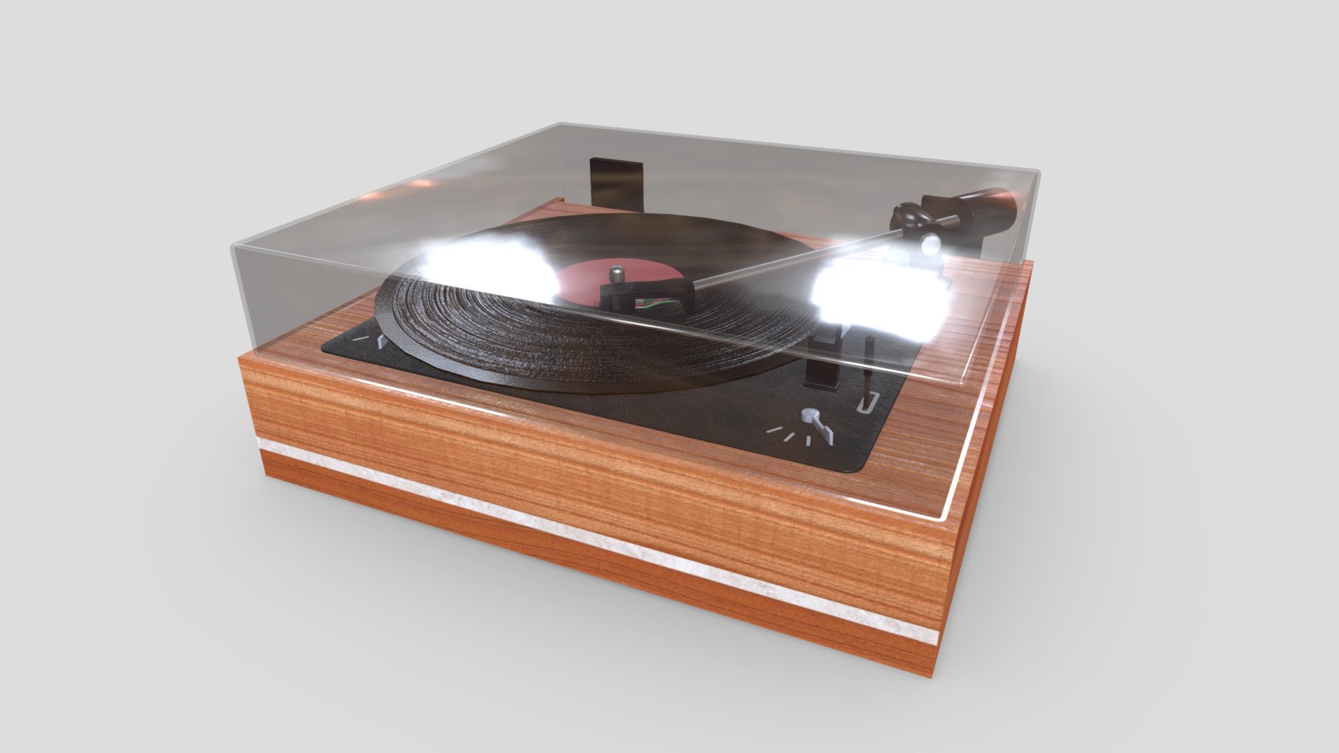 Record player for vinyls 3d model